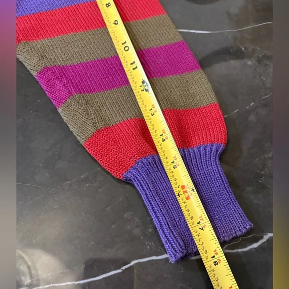 Vintage Liz Claiborne Women’s Multicolor Striped Crew Neck Sweater Size Small - Picture 11 of 11